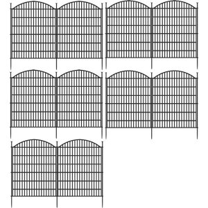 Garden Decorative Metal Pet Barrier Fence 78cm Set of 10