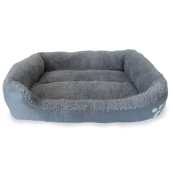 Dog Bed - Faux Fur Washable Deluxe Cushion – Medium - Blue