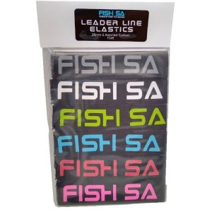 FishSA Leader Line Elastics 19mm or 25mm - 6 Units Assorted Colors Per Pack