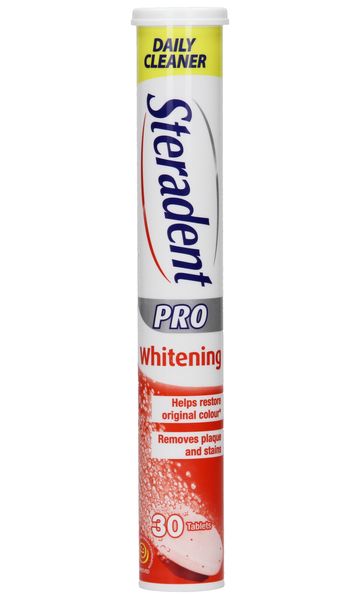 Steradent 30s, Pro Whitening, Denture Cleaning Tablets