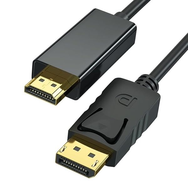 DisplayPort to HDMI Cable 1.8M Compatible with PC TV Monitor Laptop