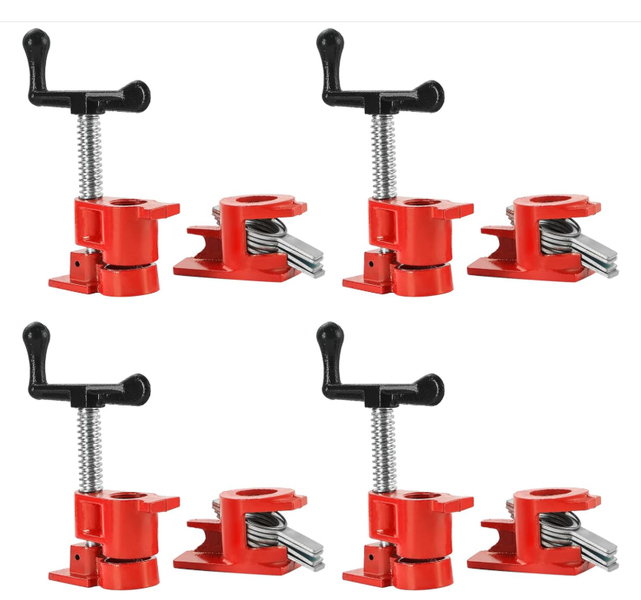QKTNIUBI 4-PCS Pipe Clamp Set for 3/4" Pipe