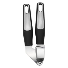 Regent Premium Garlic Press Stainless Steel with Pp+ss Black Handles, 200mm