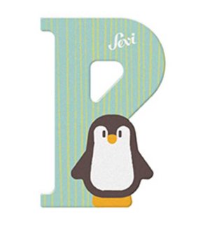 Sevi Wooden Letter P Penguin 10cm