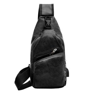 Sling Bag Chest Shoulder Backpack Crossbody Bag With USB Charging Port