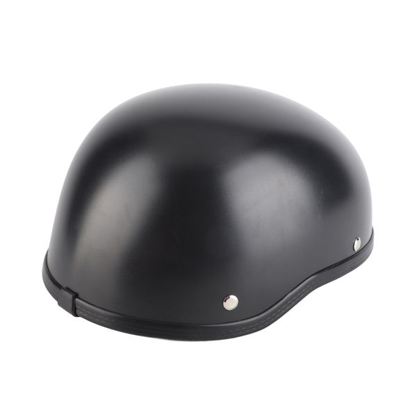 Motorcycle Retro Half Face Helmet Matte Black