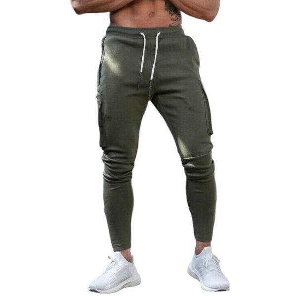 Joggers For Men Cargo Pants - APEY Athletic Running Pants - Army Green