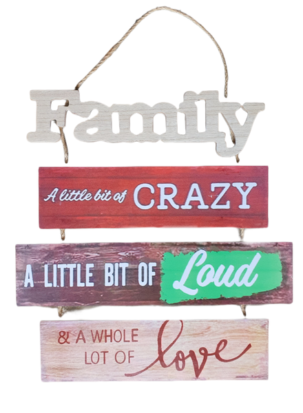 Family and A Whole Lot of Love - Home Decor Wall Art