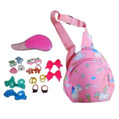 Hair Accessories, Brush and Bag Accessory Set for Girls - 20 pieces