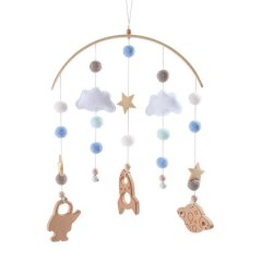 Spring Summer Stars Clouds Baby Crib Mobile Boho Bed Bell Nursery Decor