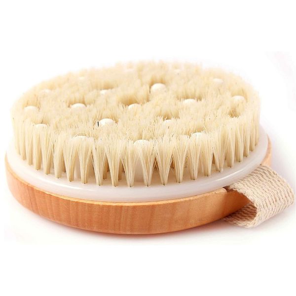 Dry Brushing Body Round Brush Skin Brush for Bath Shower and Exfoliating