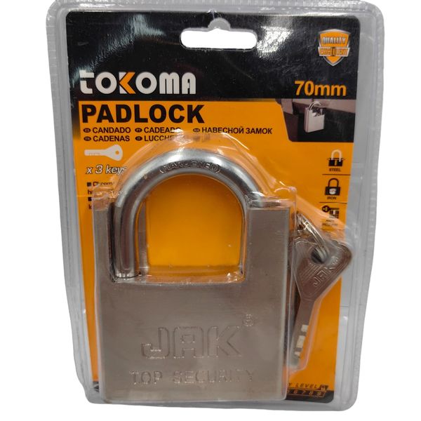 Tokoma 70mm Top Security Padlock
