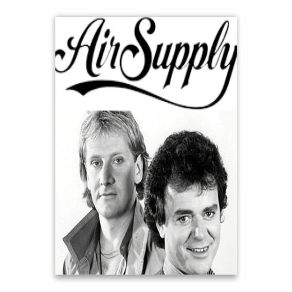 Air Supply Black And White Poster - A1