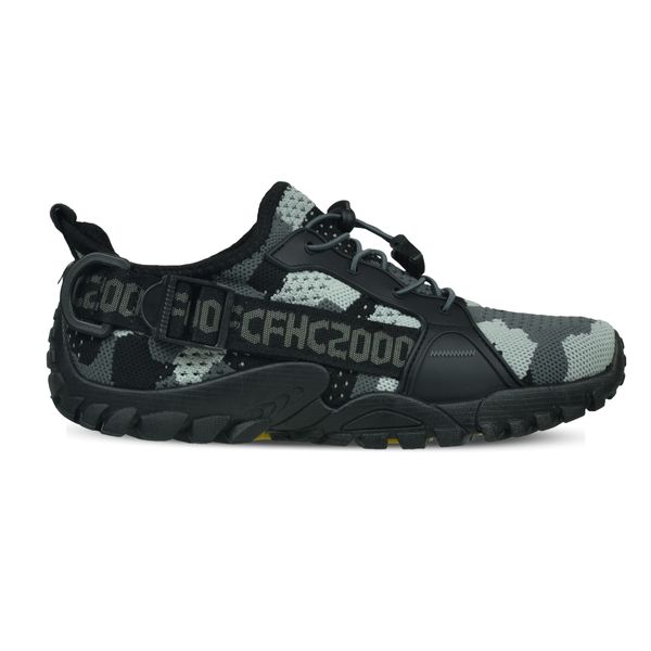Men's Tactical Knit Sneakers - Black Camo Streetwear Trainers AM-80