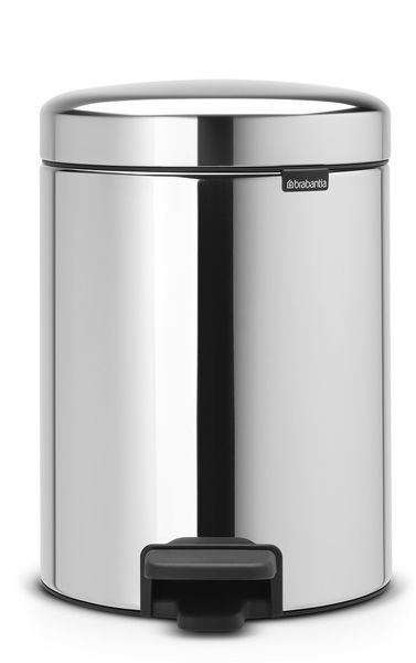 Brabantia - New Icon Pedal Bin - 5 Litre Brilliant Steel