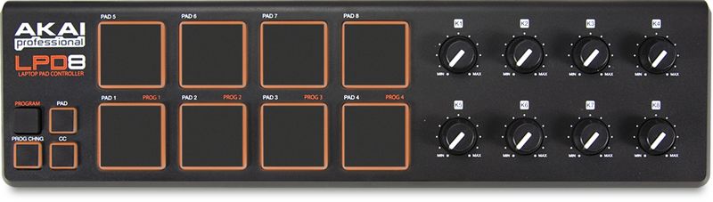 Akai Pro LPD8 Ultra-Portable USB Pad Controller for Laptops