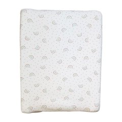 2 in 1 Moses Basket Fitted Sheet / Changing Mat Cover - Rainbows