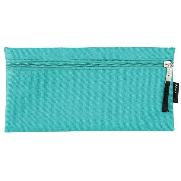 Waltons- Primeline Pencil Case Green- 22cm 3- Pack