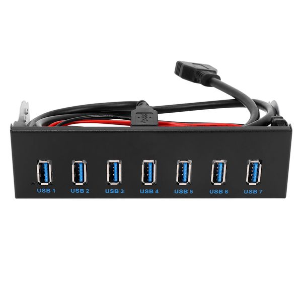 7 Port Usb3 0 Hub 5 25Inch Cd-Rom Drive Front Panel For Computer