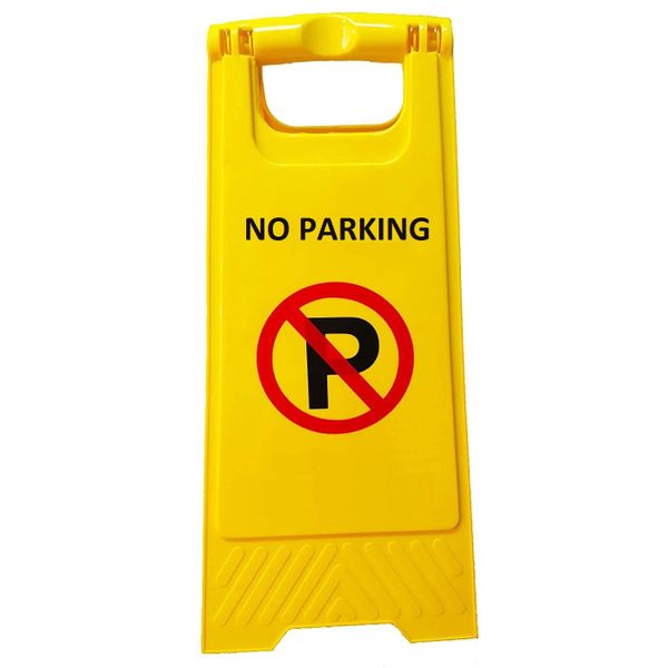 FI- Plastic NO PARKING Caution Standing Board