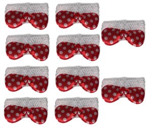 White Headband with Red and White Bow