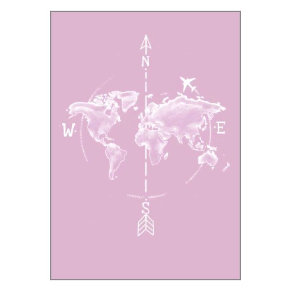 Pink Map - A1 Poster