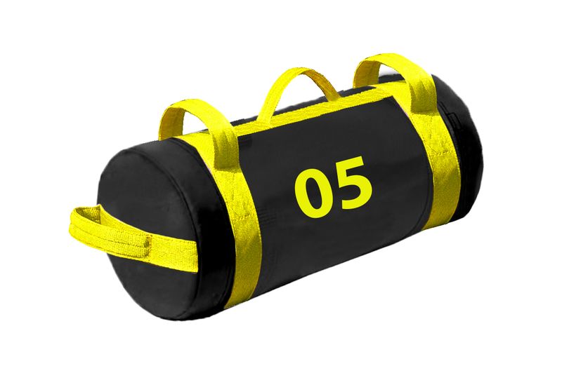 Gym Sand Bag/ Core Bag With Yellow Handles 5 and 7.5kg