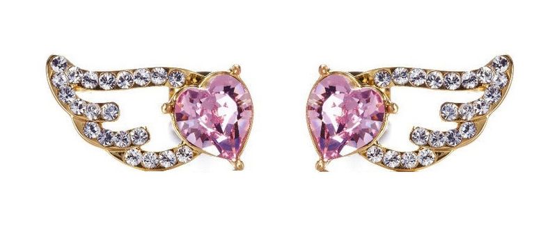 CDE Cupid Wing Necklace &amp; Earring Set with Swarovski Crystals