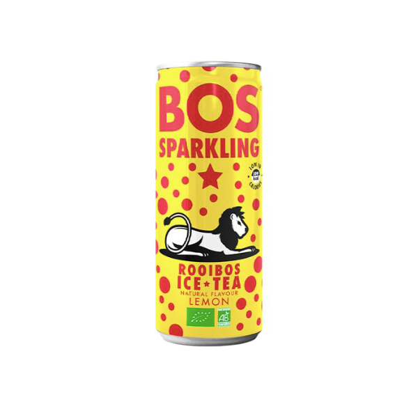 BOS Iced Tea Sparkling Lemon 300 ml - Pack of 6