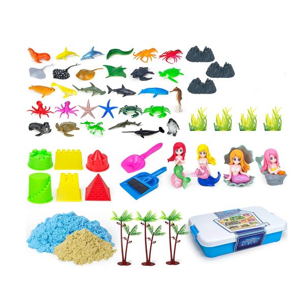 Kids Magic Play Sand Castle Mold &amp; Building Kit Multiple accessories