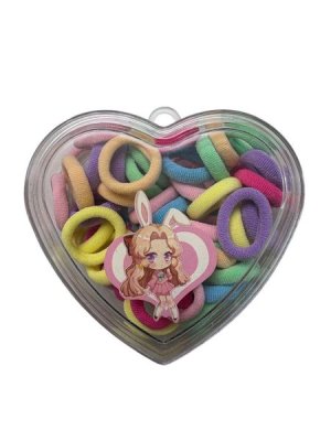 Pack Hair Ties - Heart-Shaped Box