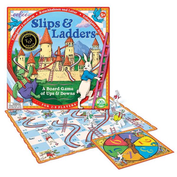 eeBoo - Snakes and Ladders Kids Board Game with Fairy Tale Theme