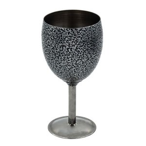 Leisure Quip Stainless Steel Wine Glass - Silver Hammertone 200ML