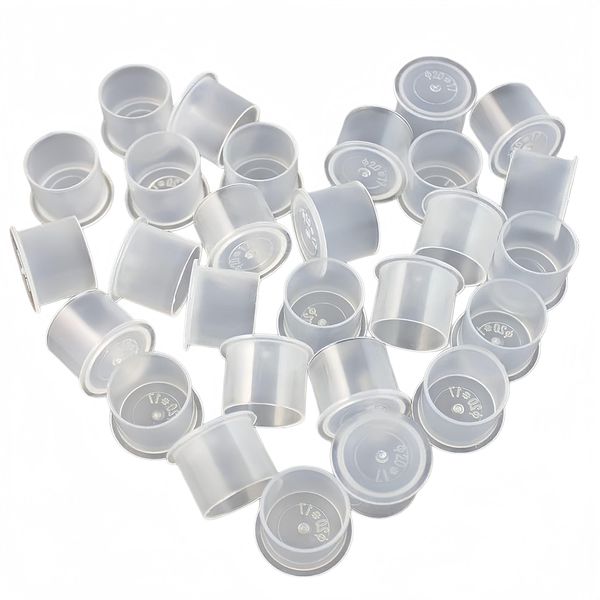 Kemei 1000 Piece Tattoo Ink Caps 11x13mm Disposable Plastic Cups with Base