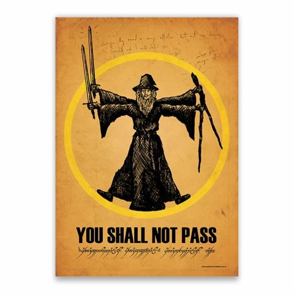 You Shall Not Pass Gandalf Poster - A1