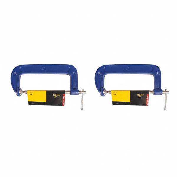 Deamark 8 Inch C-Clamp for Woodworking and Metalworking - 2 Pack