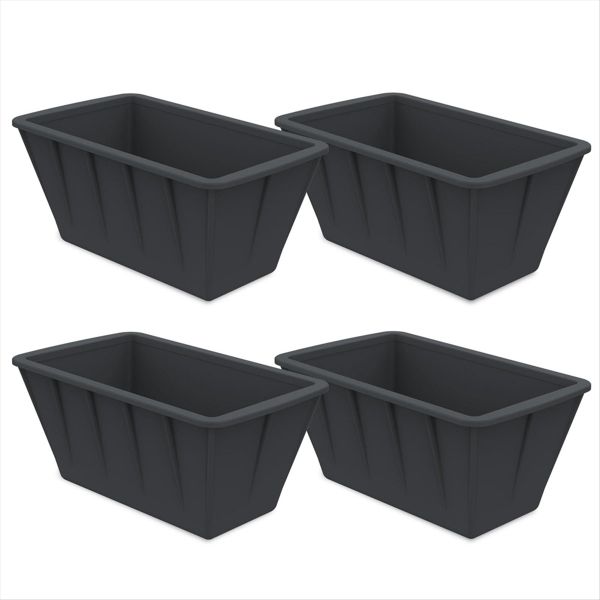 Extra Large Ice-Cube Molds 4 Pack Silicone Ice Block Molds Black