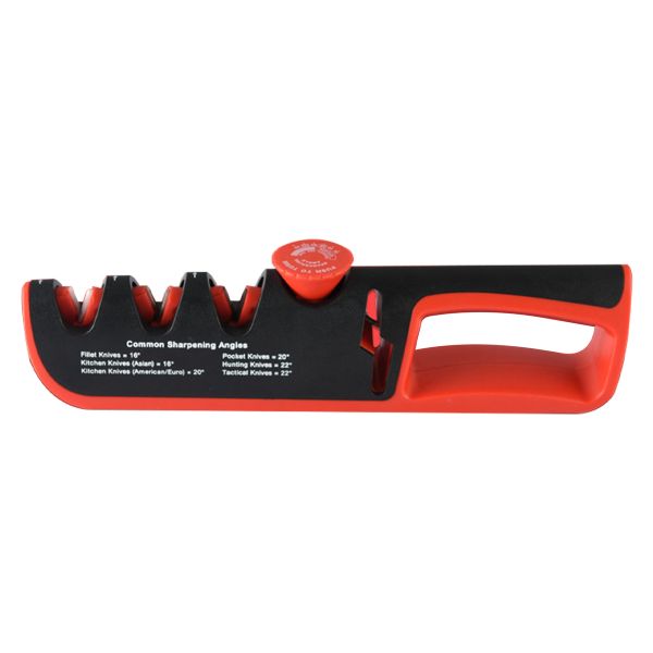 Knife Sharpener, 4-in-1 with Ergonomic Hold &amp; Slip-Resistant Base