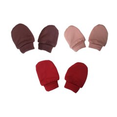 Baby Mittens Winter - Dty -3 Pack - Plum, Pink &amp; Red
