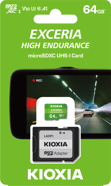 Kioxia 64GB 100Mb/s MicroSD Card C10 Exceria High Endurance
