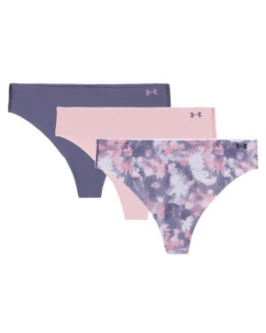 Under Armour Women's Pure Stretch No Show Bikini - 3-Pack - Black