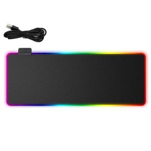 RGB Colourful Gaming Mouse Pad - Extra Large - Black