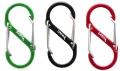 DashQ - S Carabiner Mini Aluminum Spring Clips Set of 3