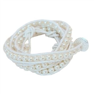 Quirky Wraparound Bracelets In The Style Of Chan Luu - Pearlescent