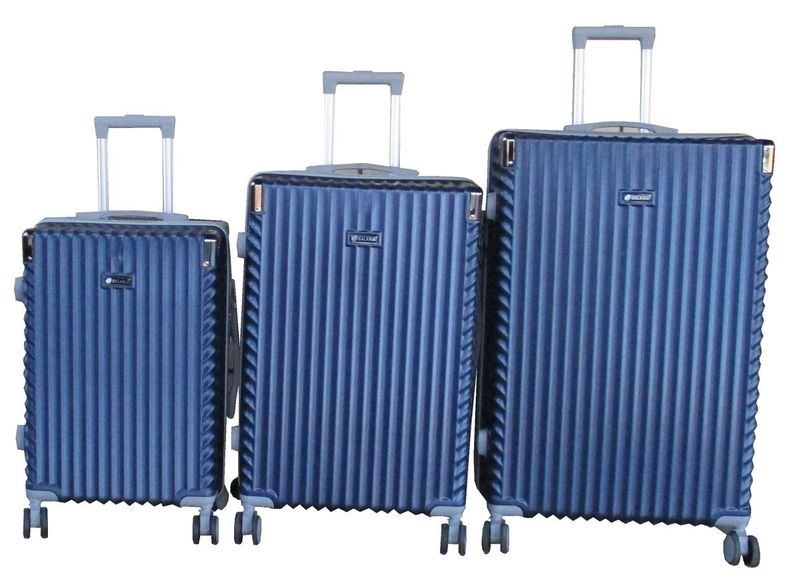 GALAXIA 3-Piece Navy Luggage Set - Hard-Shell