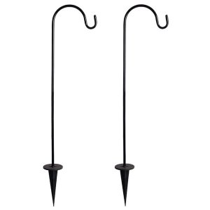 Garden Adjustable Plant Hook In-Ground Shepherd Hook Hanger Set of 2 -74cm