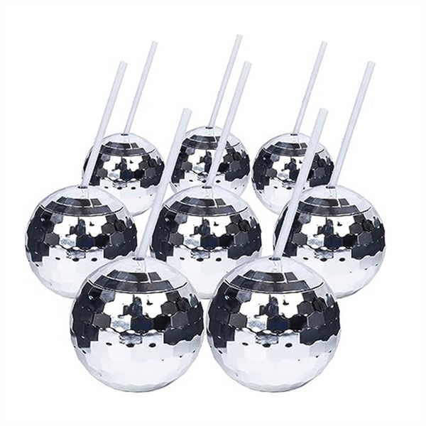 Glitter Ball Cups Round Ball Cups Plastic Cups Straw Cups