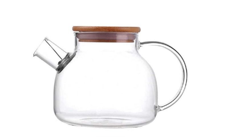 Elegant Glass Teapot / Kettle with lid (1L)