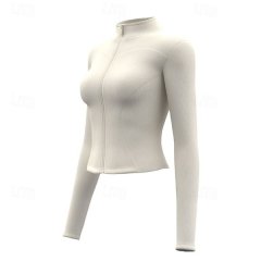 High Elastic Yoga Sports Jacket - Ivory