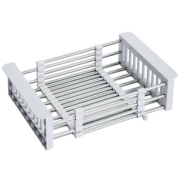 Grey Stainless Steel Telescopic Drain Rack